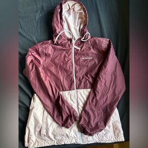Columbia Cream and Maroon Fleece Jacket